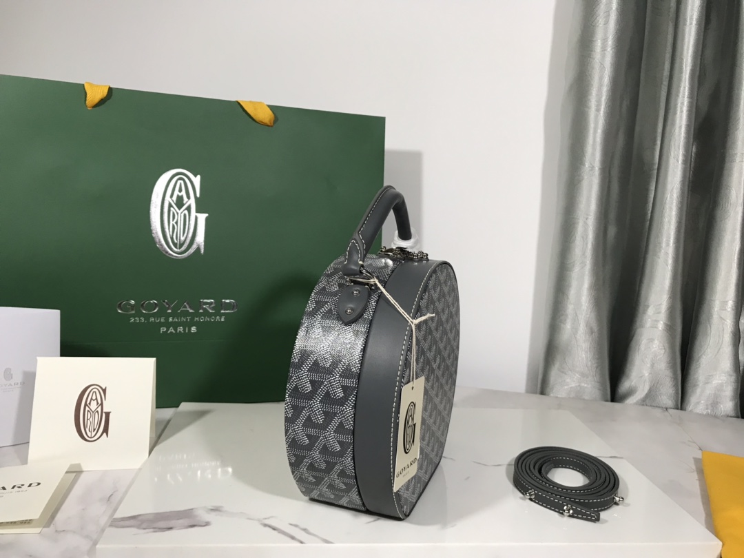 Goyard Black Alto Hatbox Trunk Bag Cloth ref.1184092