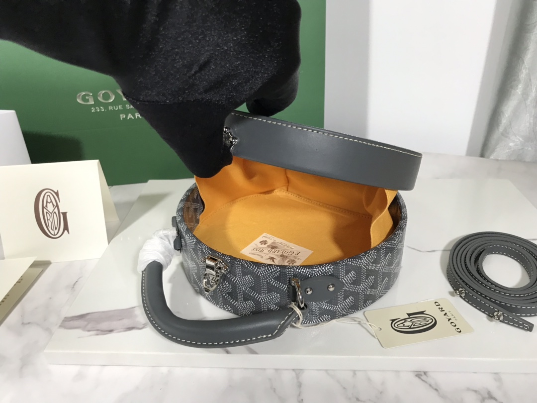 Goyard Black Alto Hatbox Trunk Bag Cloth ref.1184092