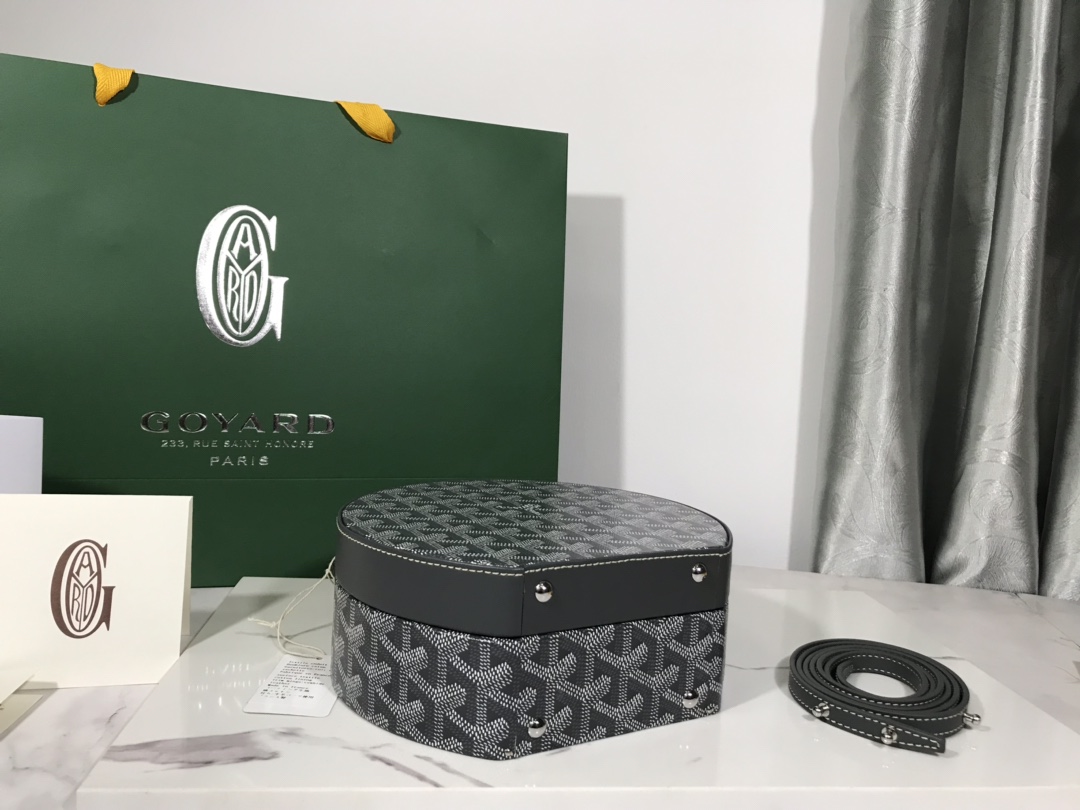 Goyard Black Alto Hatbox Trunk Bag Cloth ref.1184092