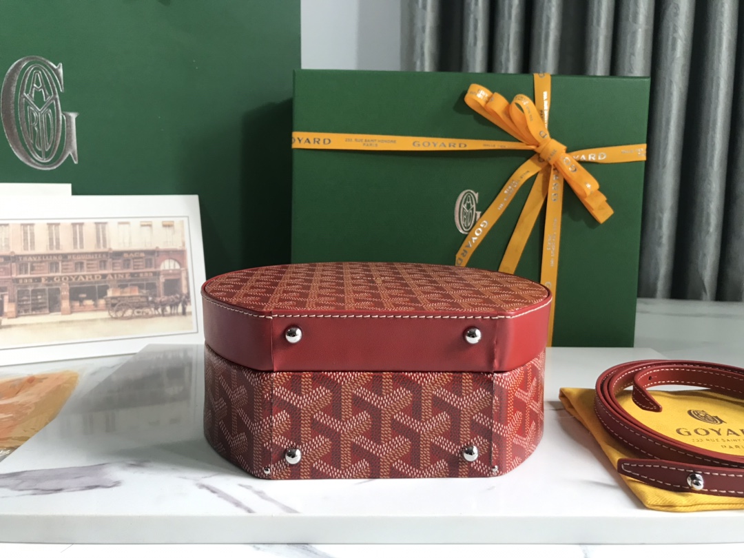 GOYARD Goyardine Alto Hatbox red