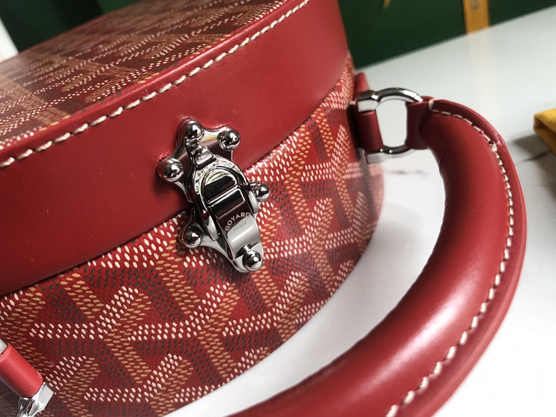 GOYARD Goyardine Alto Hatbox red