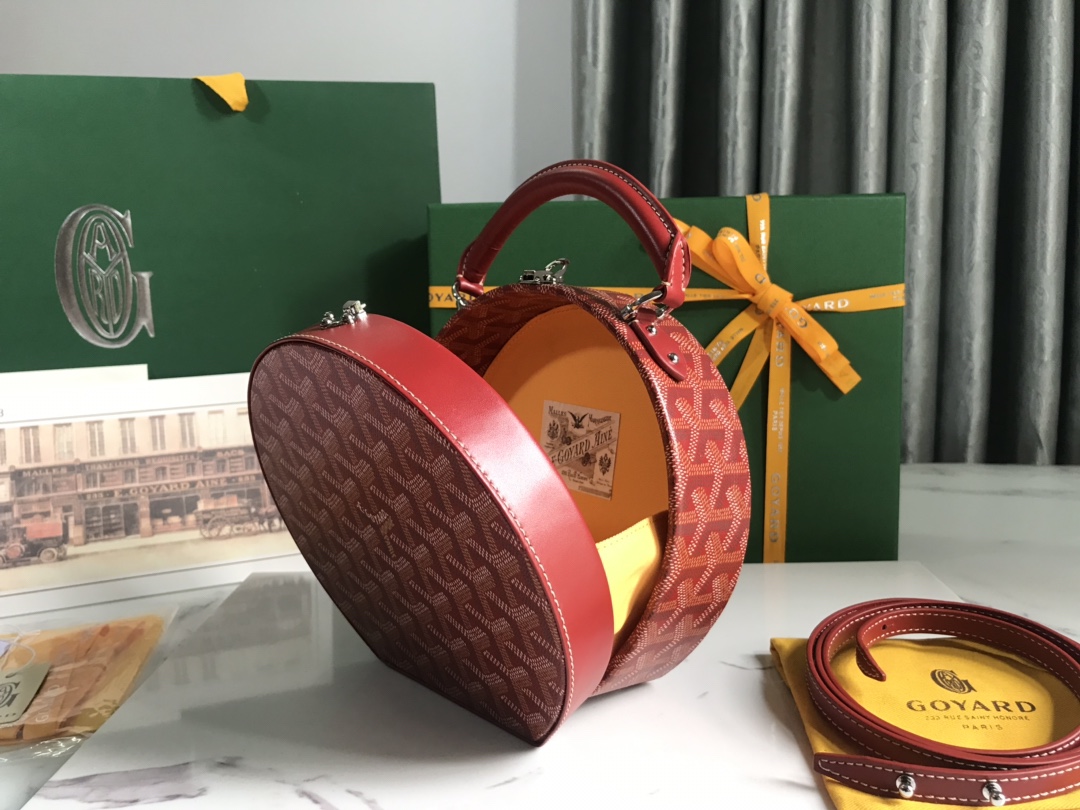GOYARD Goyardine Alto Hatbox red