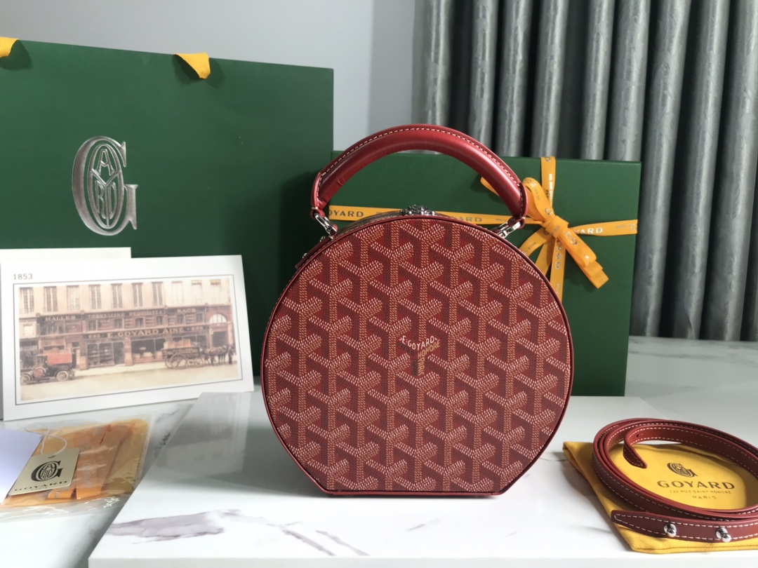 GOYARD Goyardine Alto Hatbox red