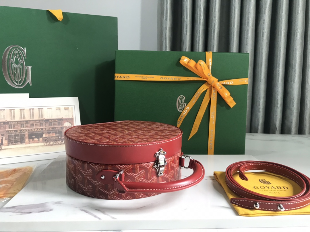 GOYARD Goyardine Alto Hatbox red