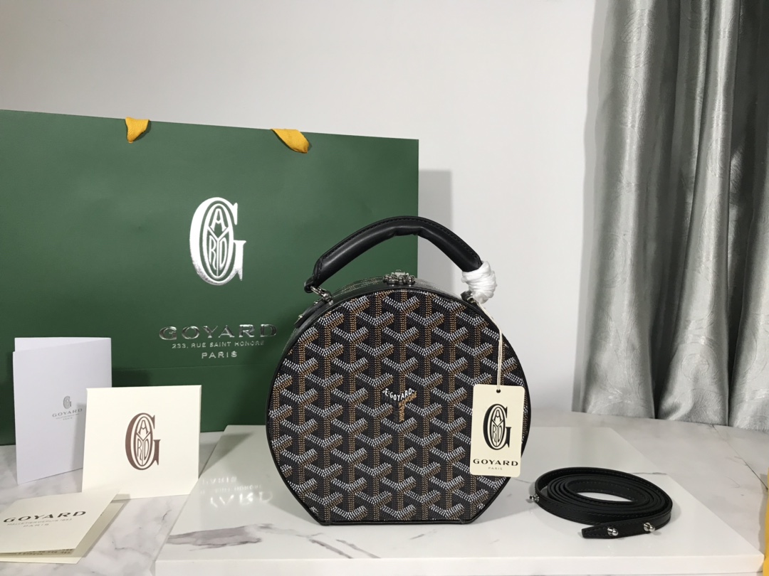 GOYARD Goyardine Alto Hatbox Black brown