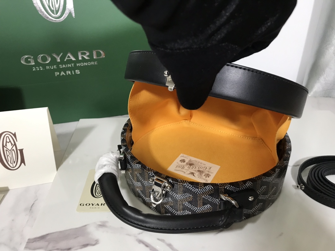 GOYARD Goyardine Alto Hatbox Black brown