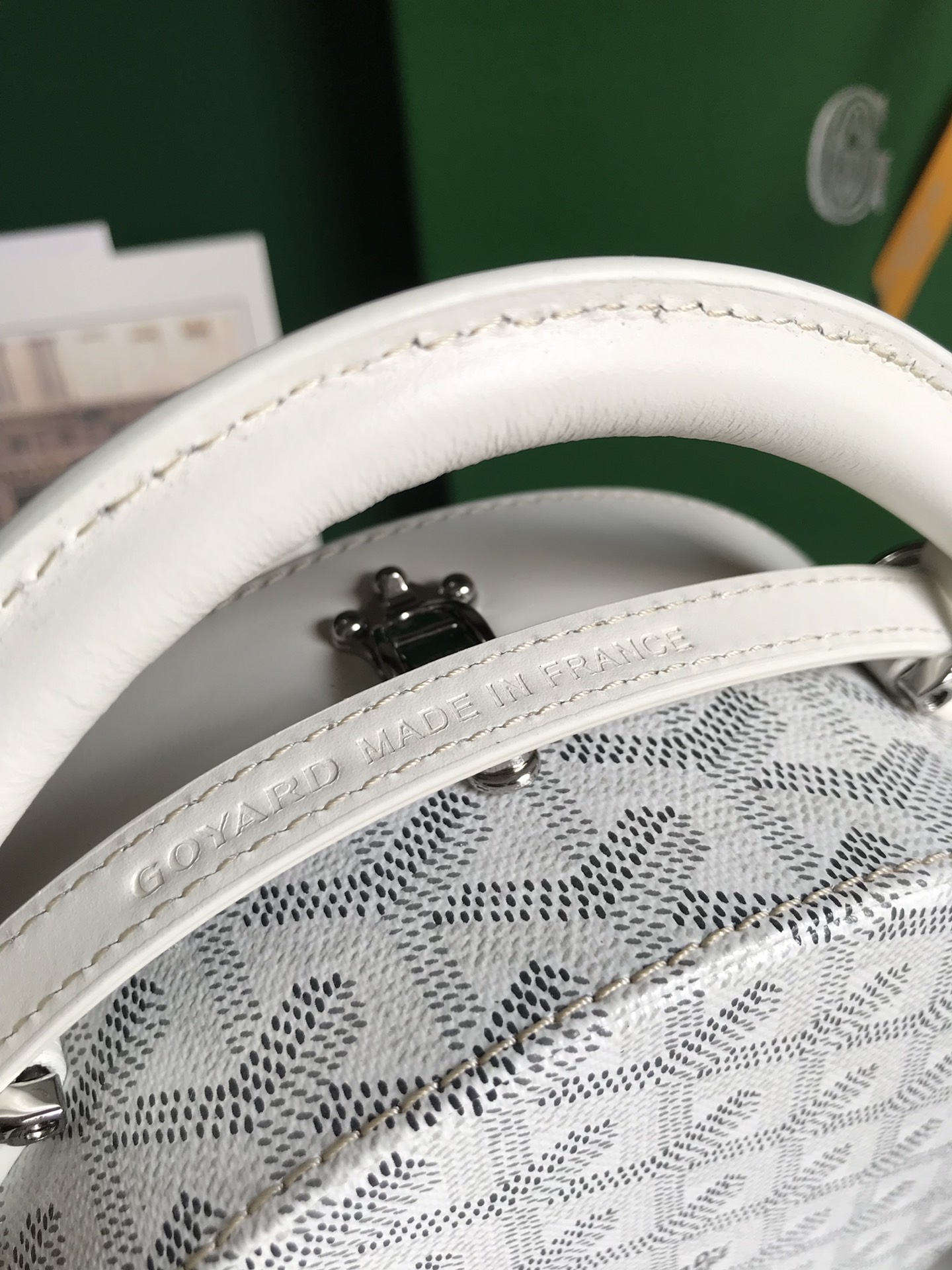 GOYARD Goyardine Alto Hatbox white