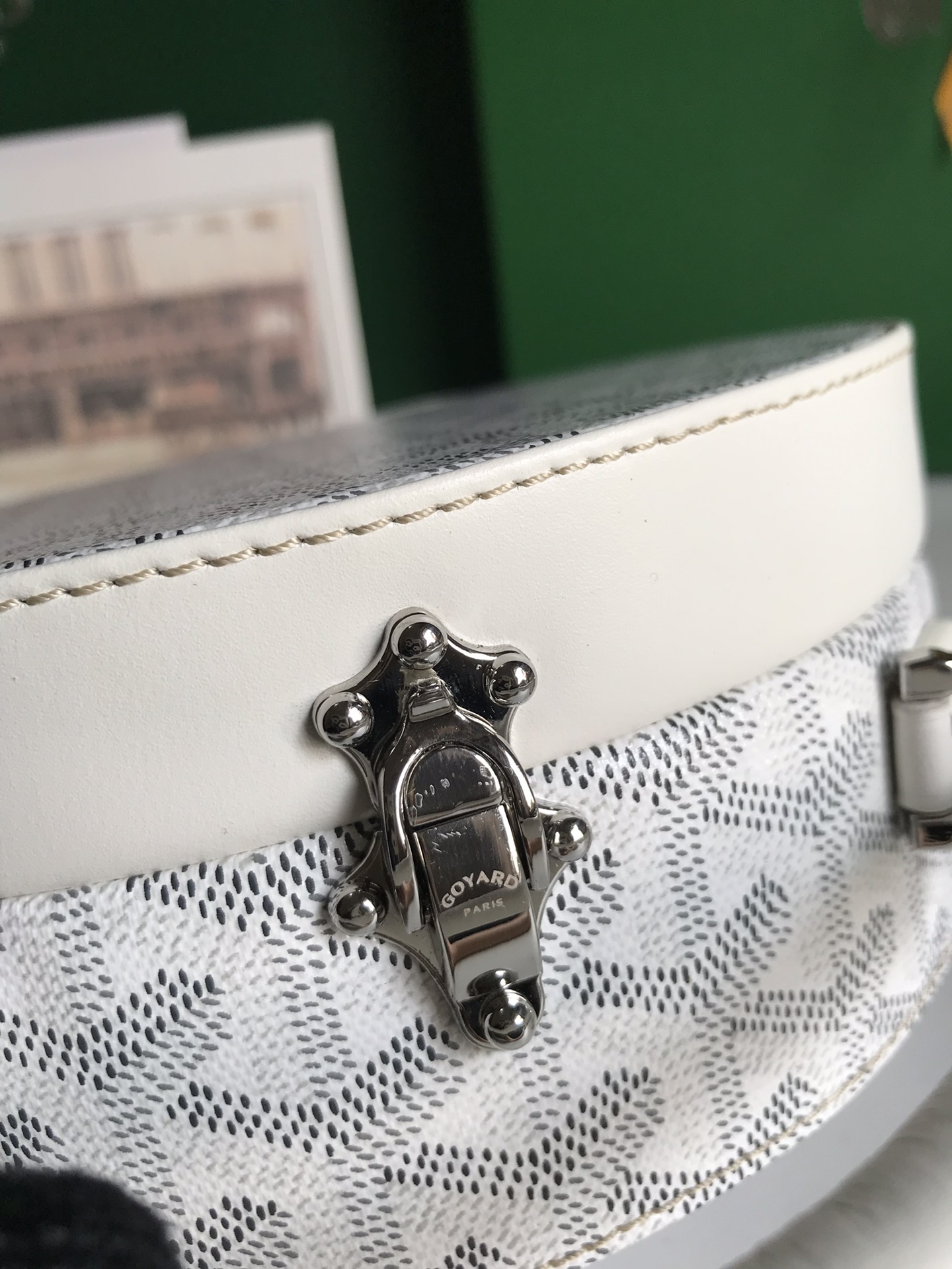 GOYARD Goyardine Alto Hatbox white