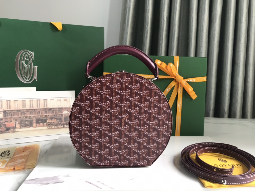 GOYARD Goyardine Alto Hatbox Burgundy