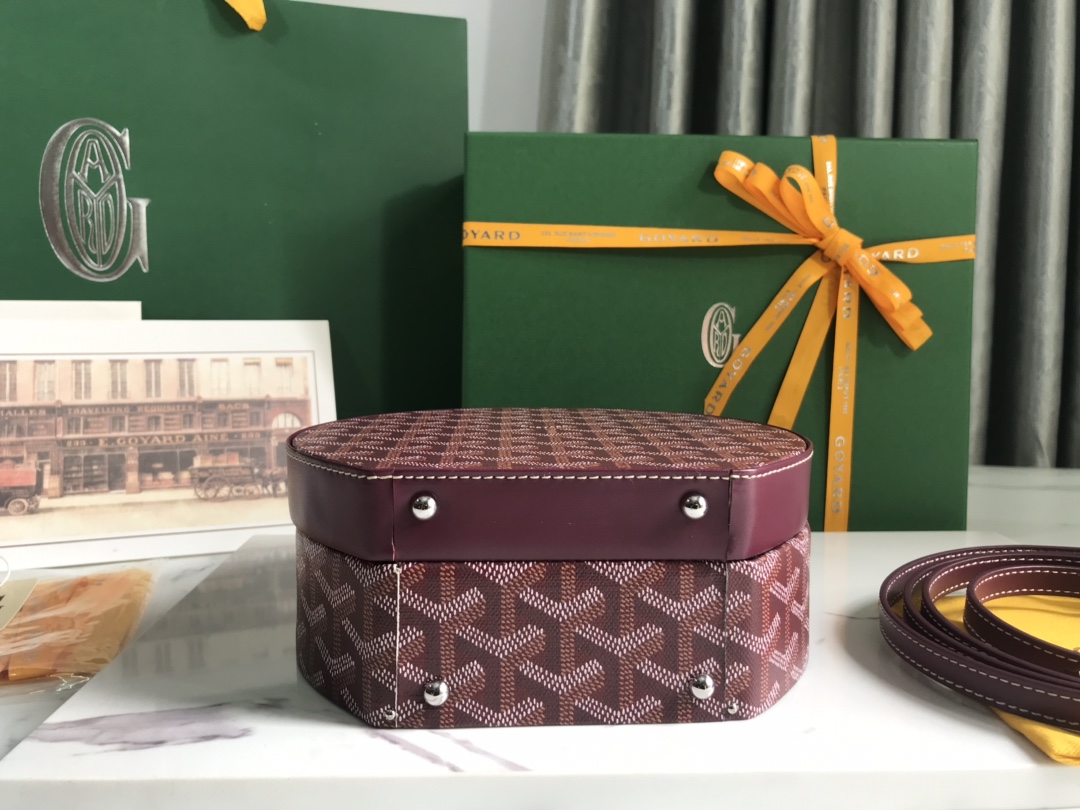 GOYARD Goyardine Alto Hatbox Burgundy