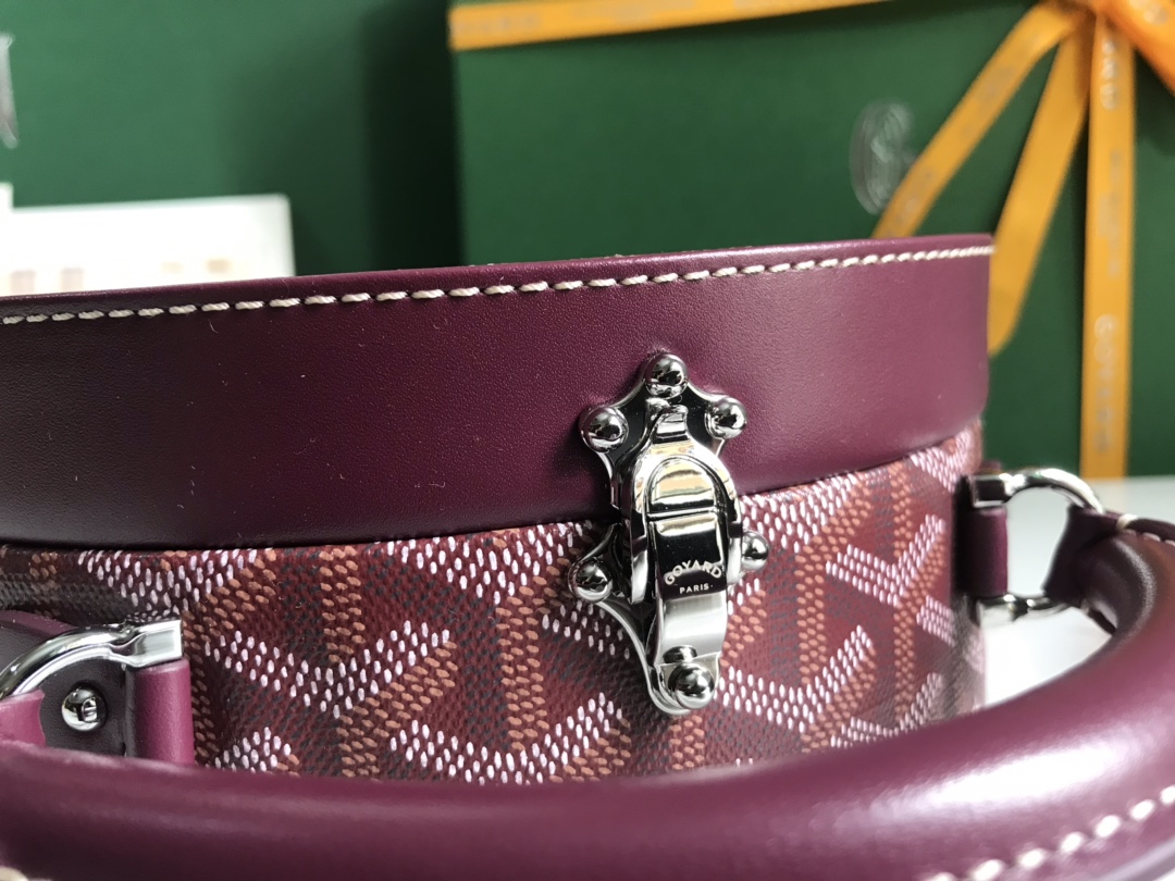 GOYARD Goyardine Alto Hatbox Burgundy