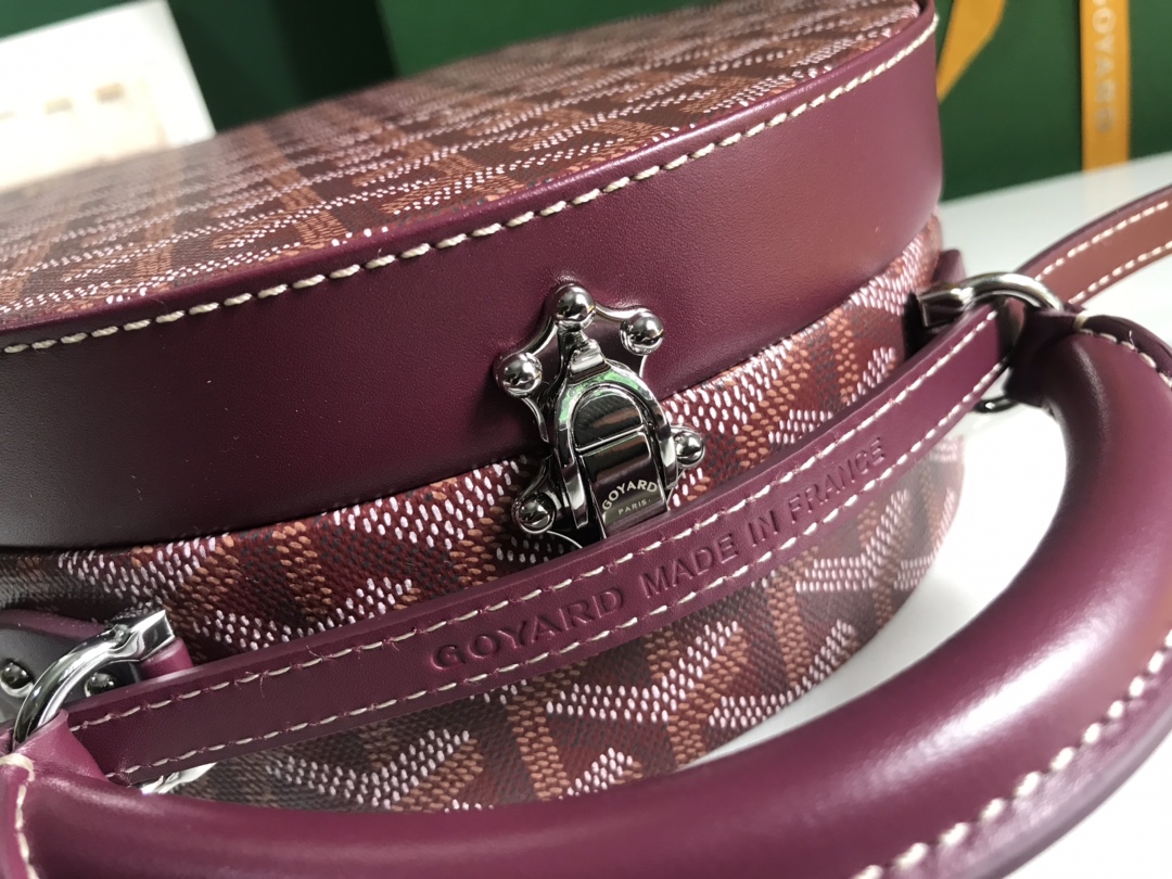 GOYARD Goyardine Alto Hatbox Burgundy