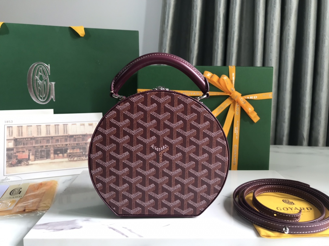 GOYARD Goyardine Alto Hatbox Burgundy