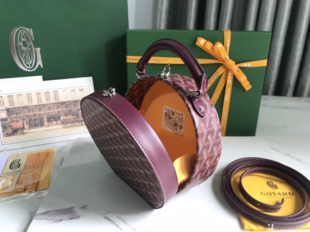 GOYARD Goyardine Alto Hatbox Burgundy
