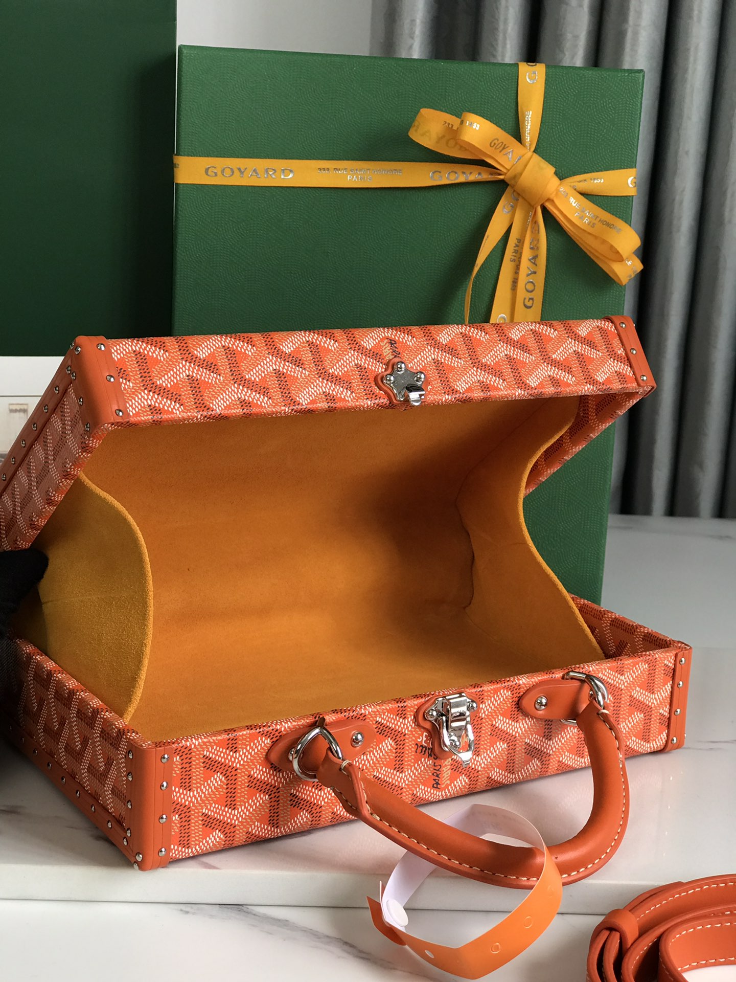 Goyard Grand Hotel Trunk Bag orange | eBay