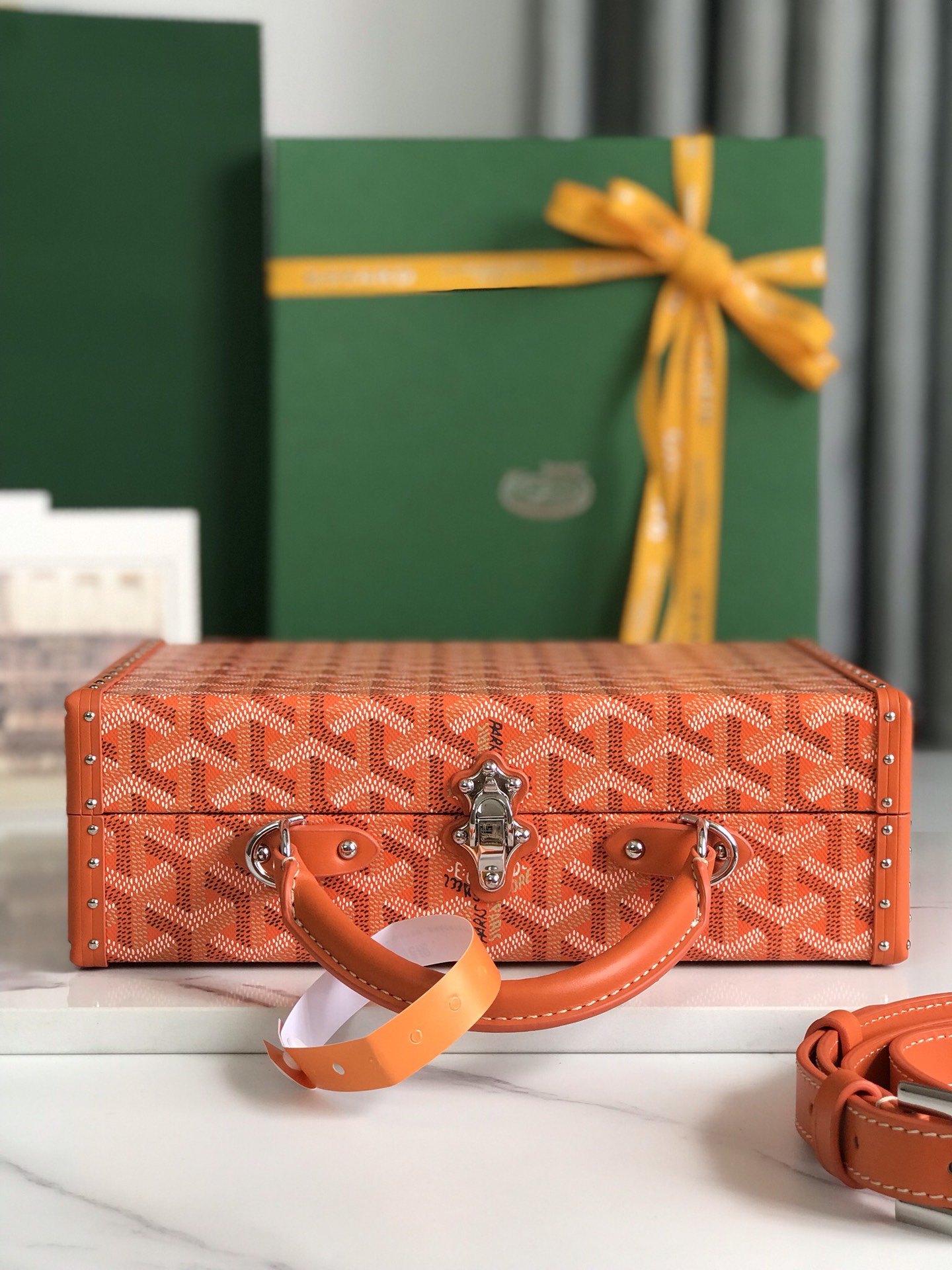 Goyard Grand Hotel Trunk Bag orange | eBay