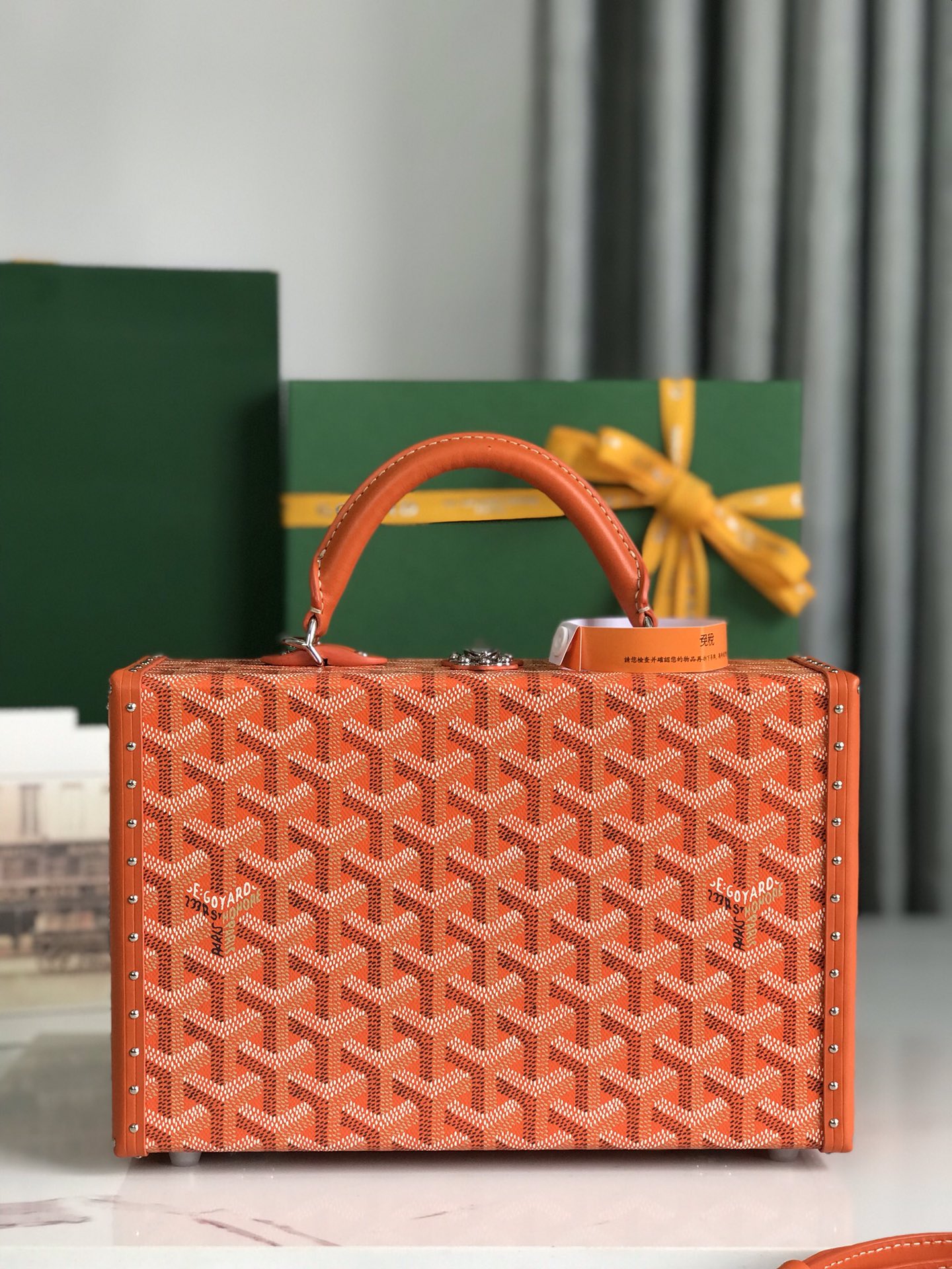 Goyard Grand Hotel Trunk Bag orange | eBay