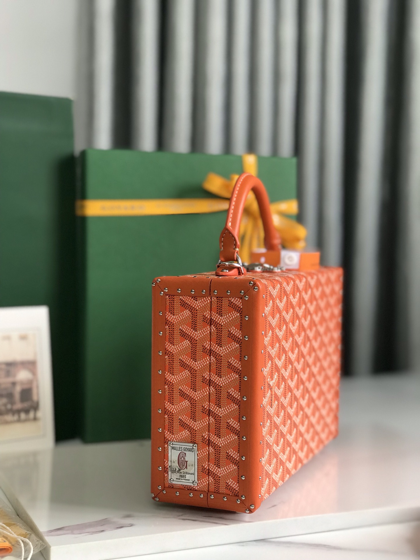 Goyard Grand Hotel Trunk Bag orange | eBay