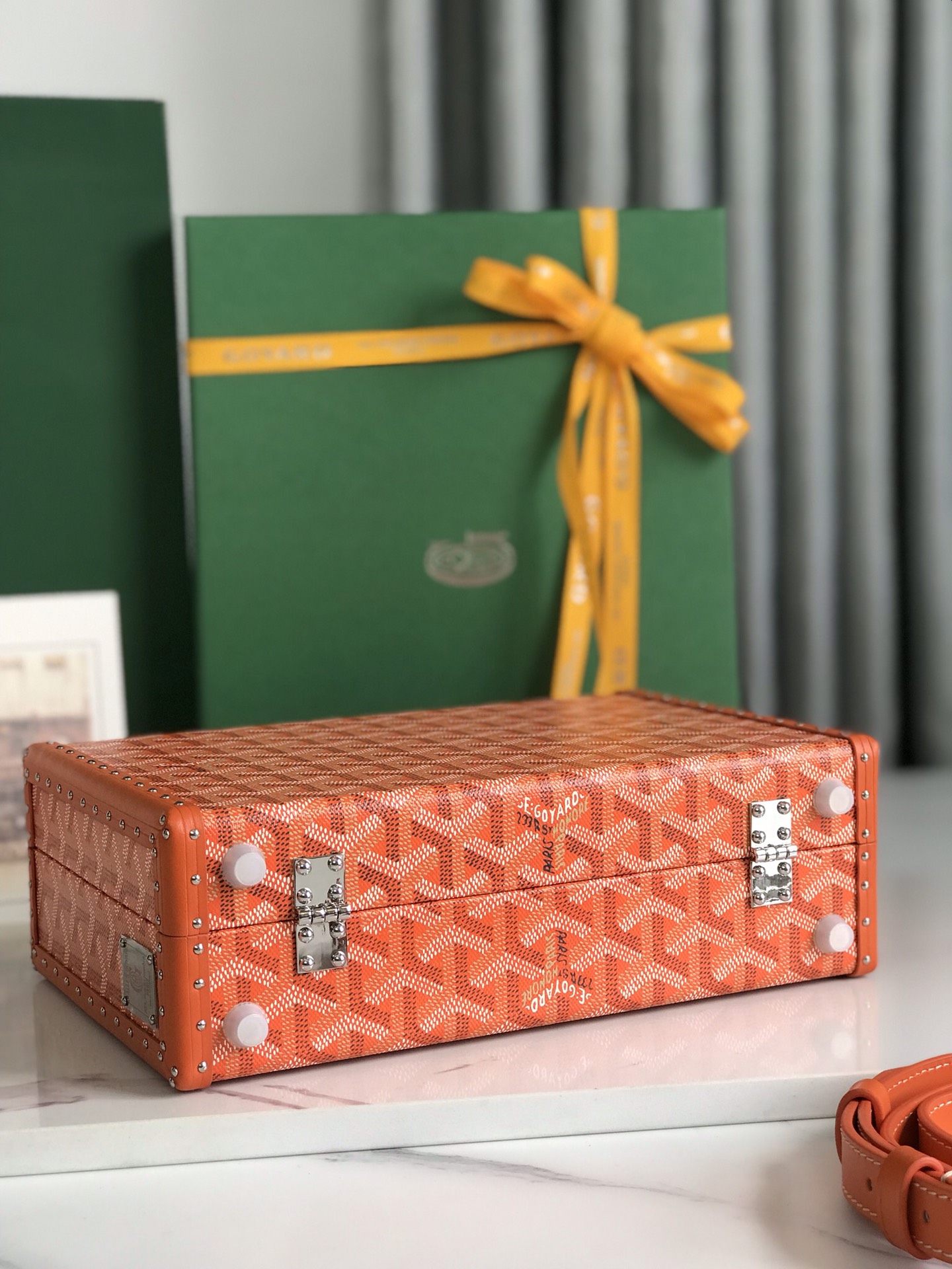 Goyard Grand Hotel Trunk Bag orange | eBay