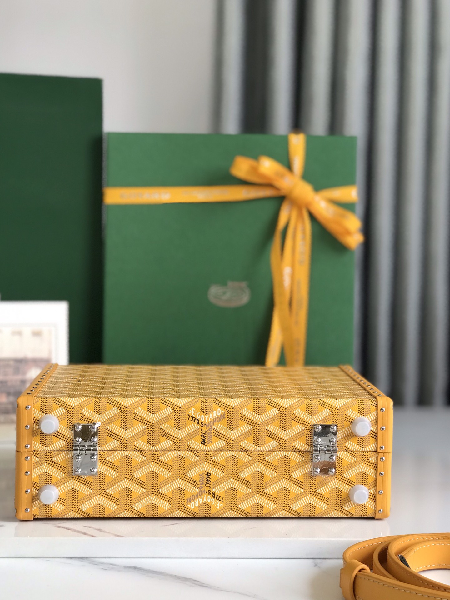Goyard Grand Hotel Trunk Bag yellow | eBay