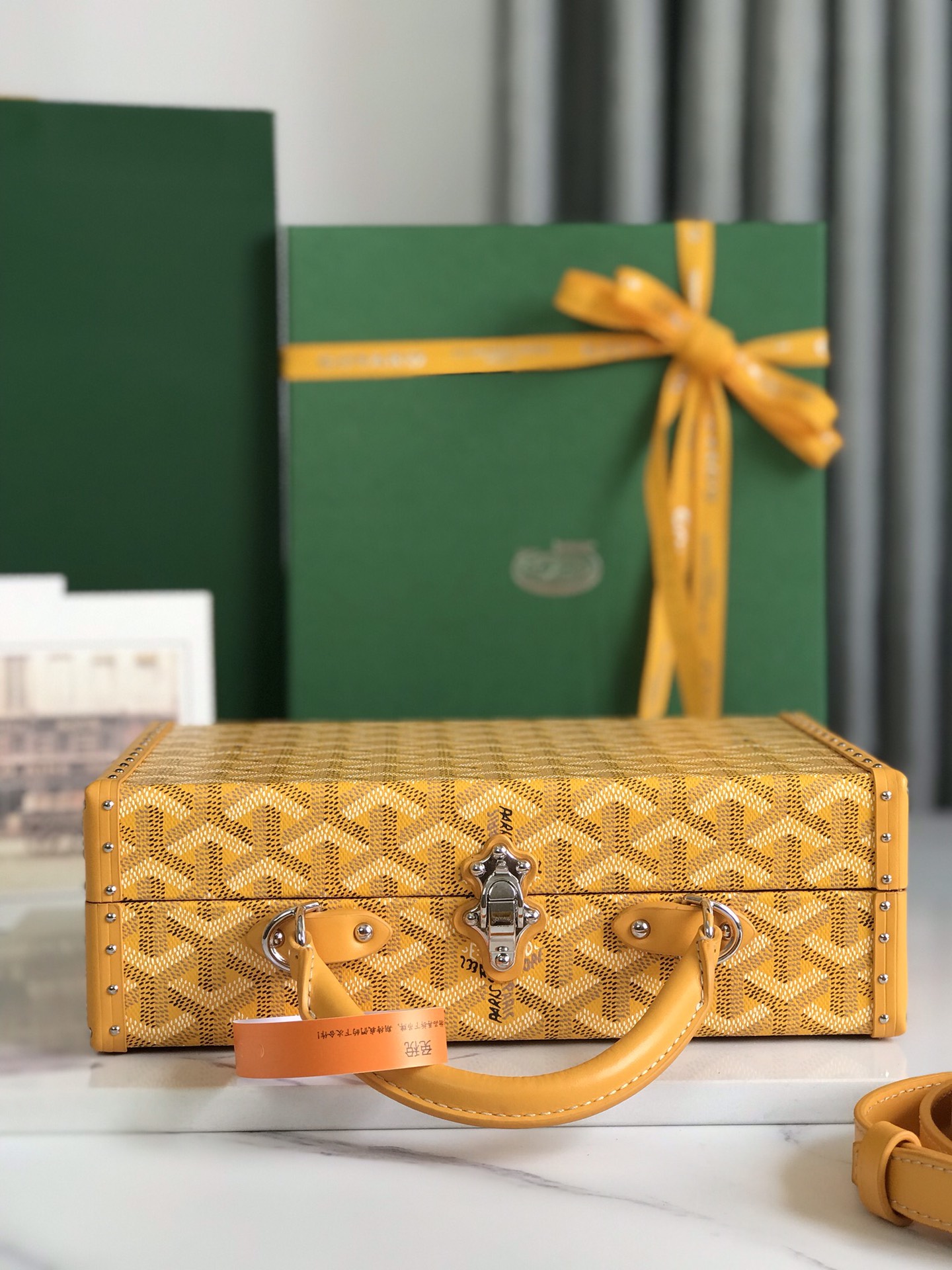 Goyard Grand Hotel Trunk Bag yellow | eBay