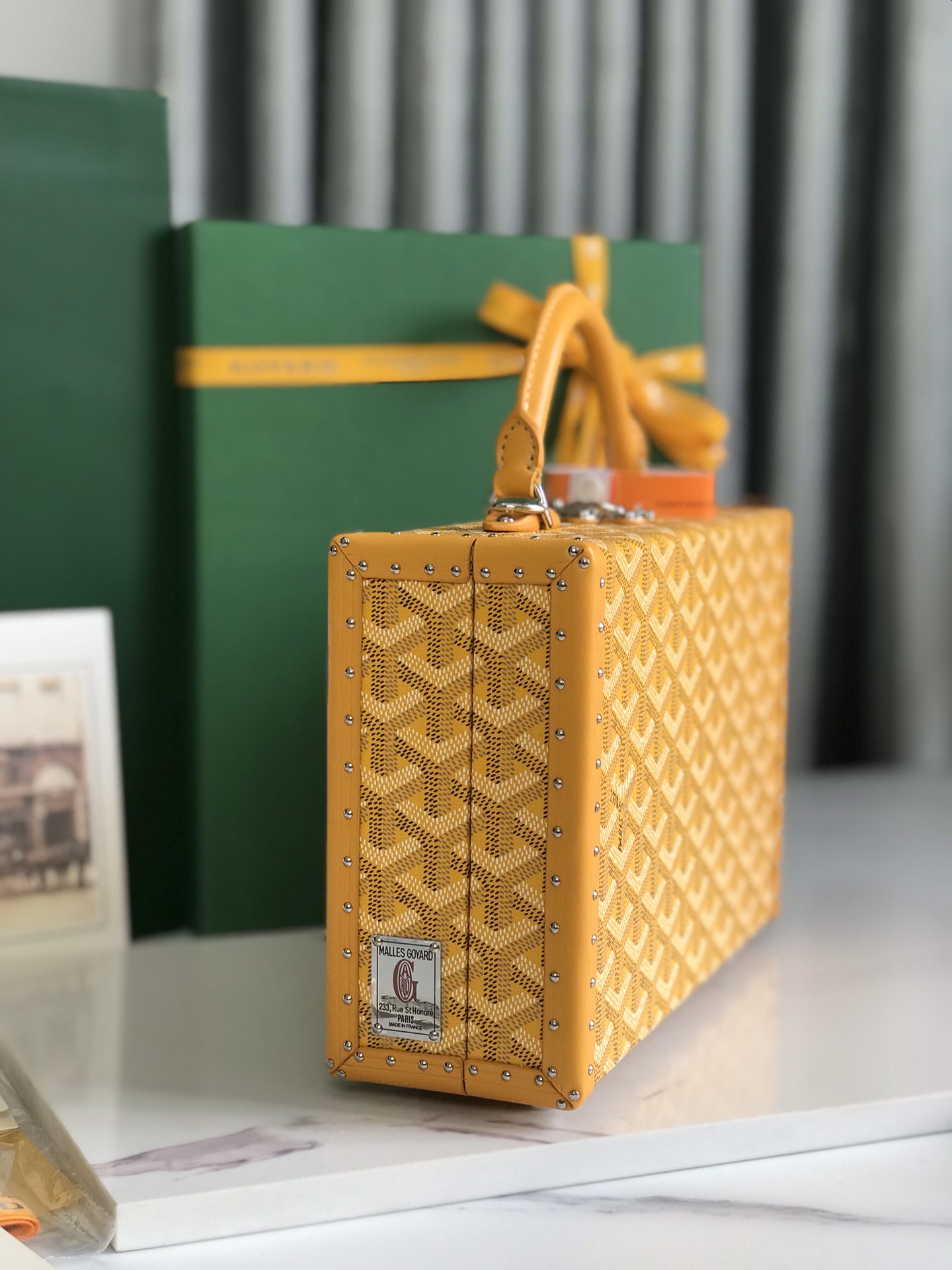 Goyard Grand Hotel Trunk Bag yellow | eBay