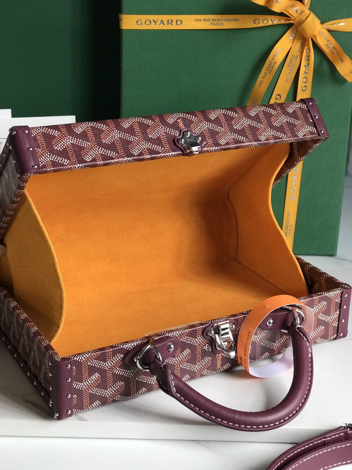 Goyard Grand Hotel Trunk Bag Brown red | eBay