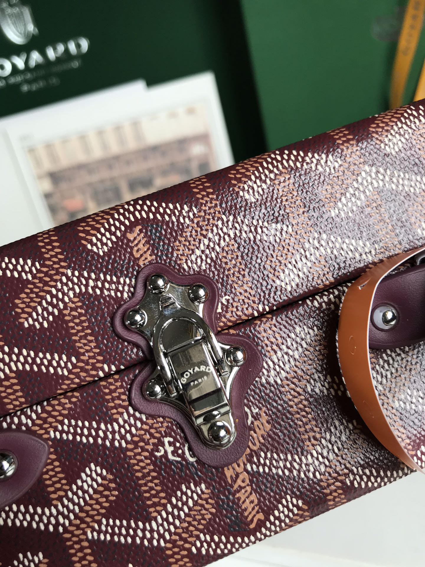 Goyard Grand Hotel Trunk Bag Brown red | eBay