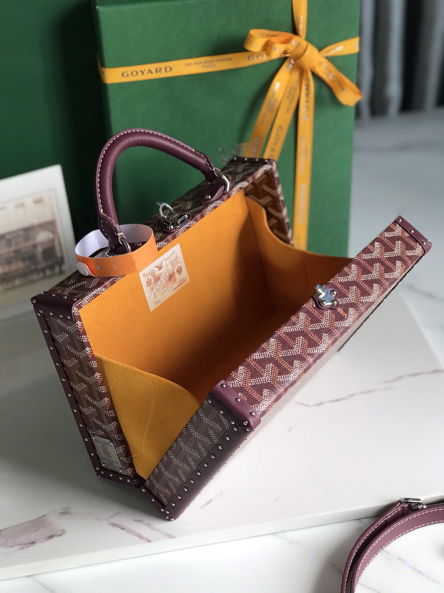 Goyard Grand Hotel Trunk Bag Brown red | eBay