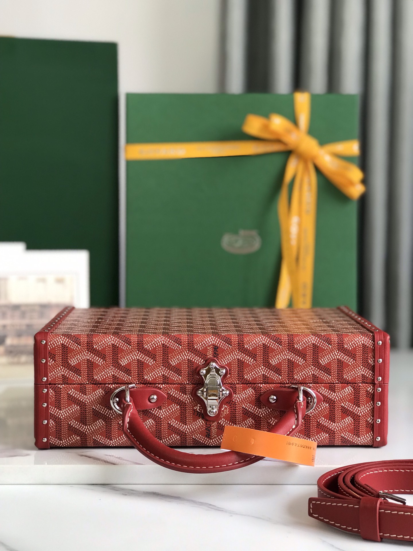Goyard Grand Hotel Trunk Bag red | eBay