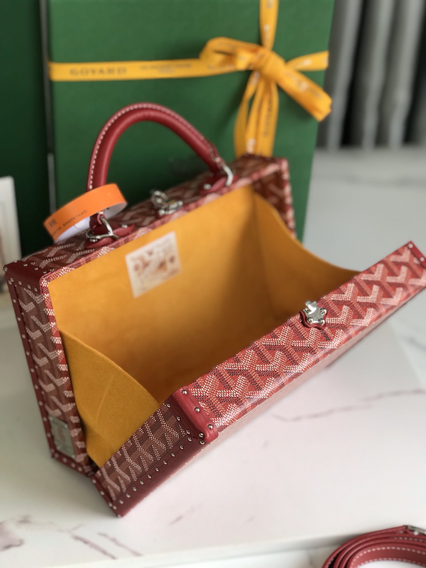 Goyard Grand Hotel Trunk Bag red | eBay