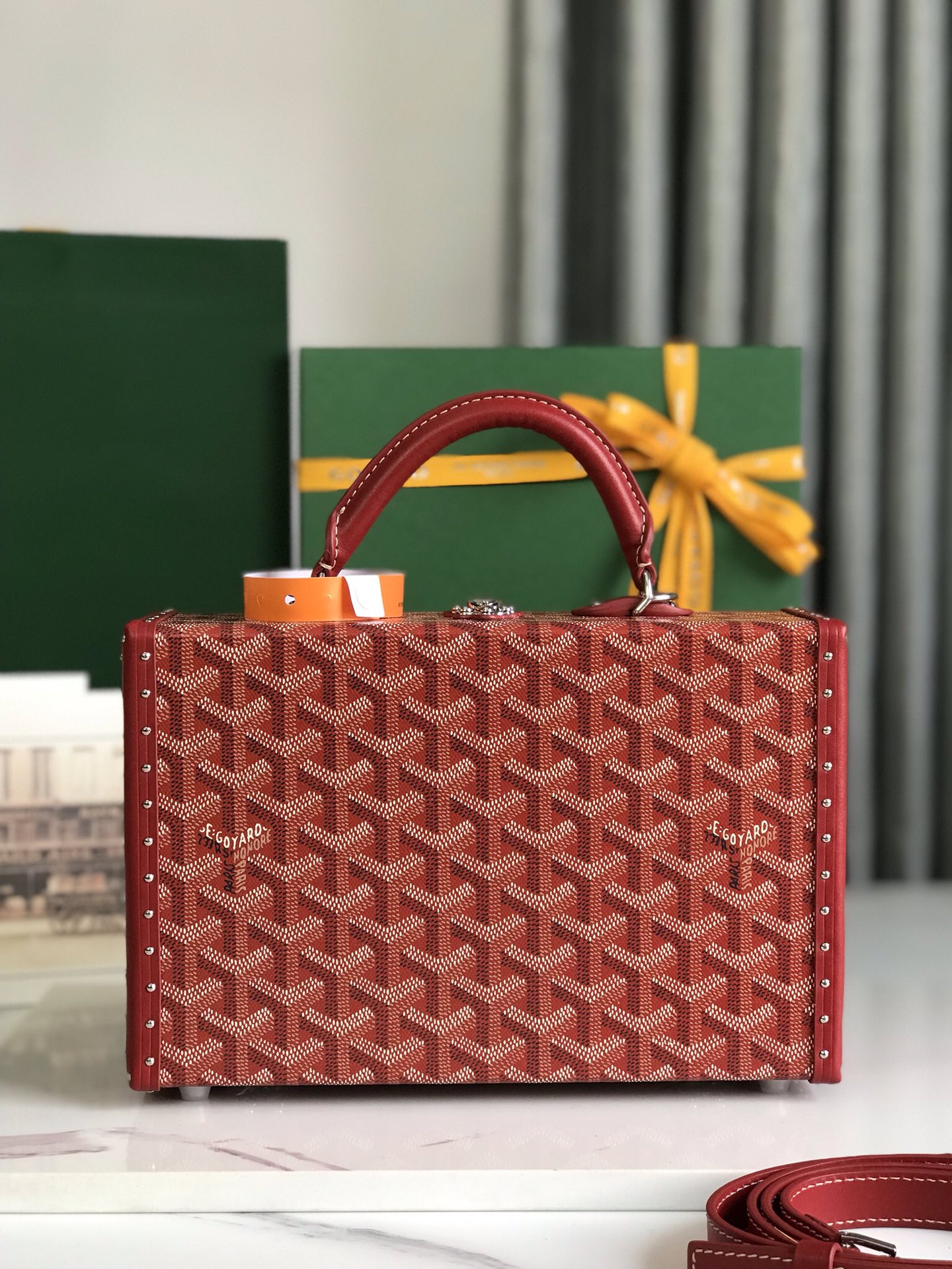 Goyard Grand Hotel Trunk Bag red | eBay