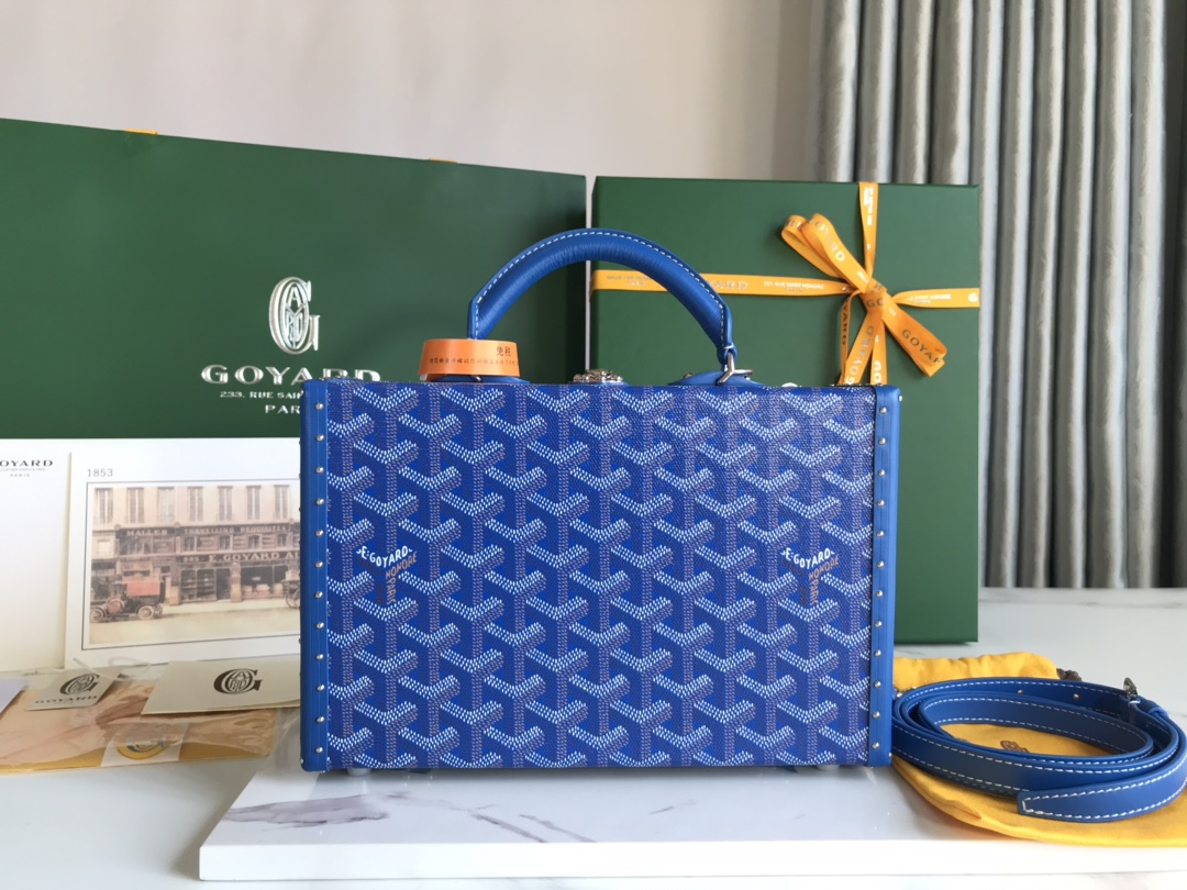 Goyard Grand Hotel Trunk Bag Blue | eBay