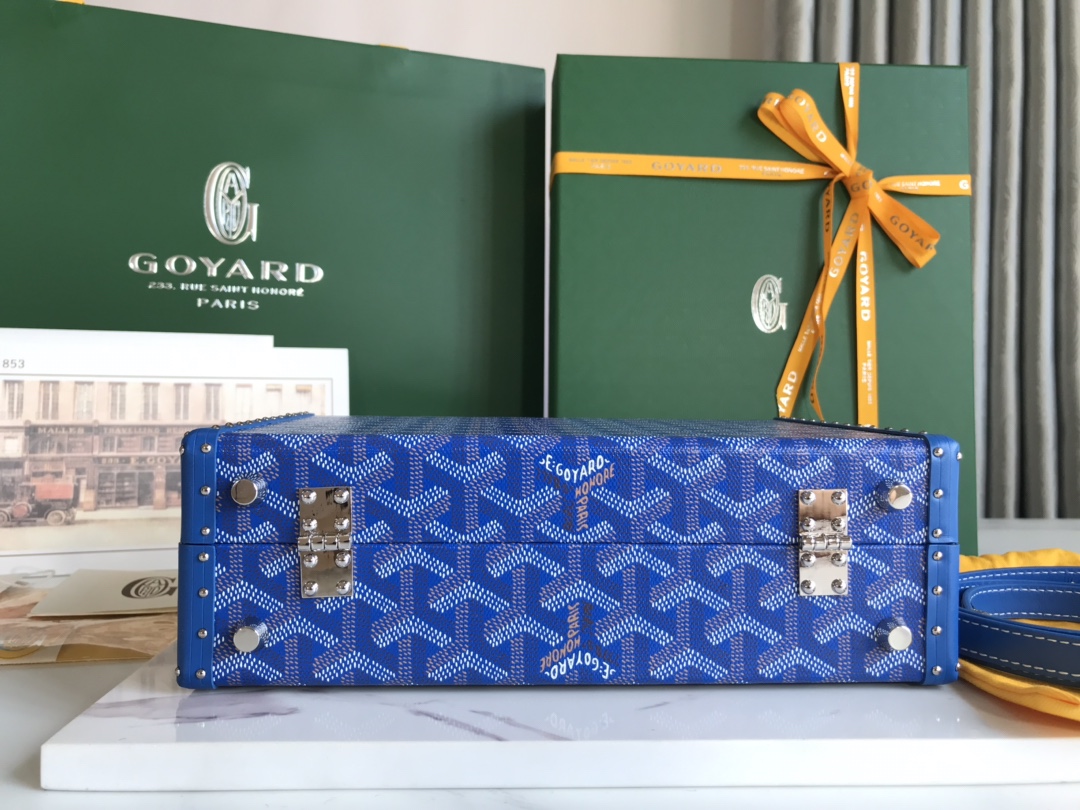 Goyard Grand Hotel Trunk Bag Blue | eBay