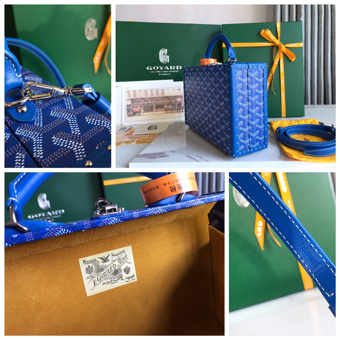 Goyard Grand Hotel Trunk Bag Blue | eBay