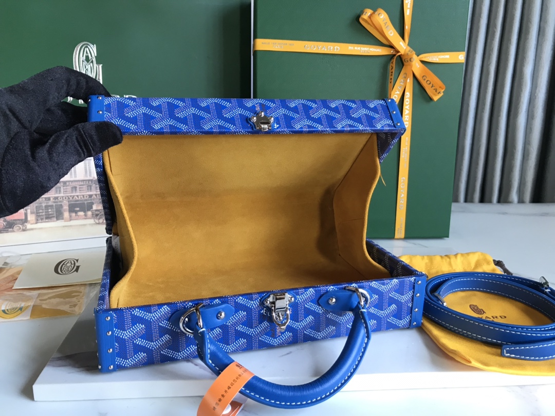 Goyard Grand Hotel Trunk Bag Blue | eBay