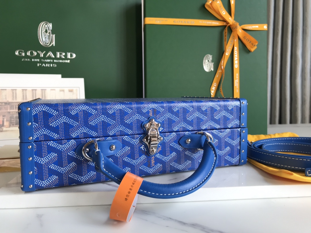 Goyard Grand Hotel Trunk Bag Blue | eBay