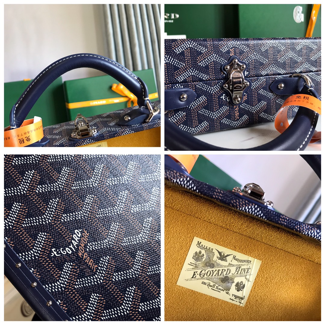 Goyard Grand Hotel Trunk Bag navy| eBay