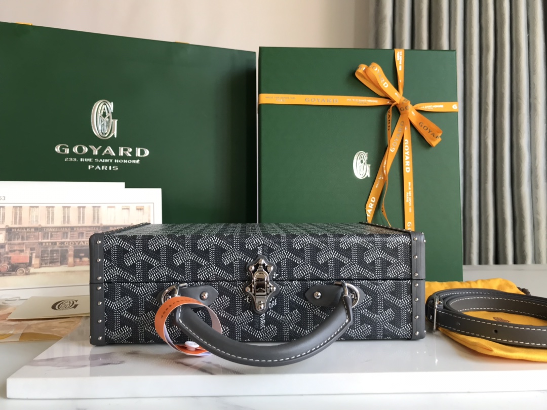 Goyard Grand Hotel Trunk Bag Black | eBay