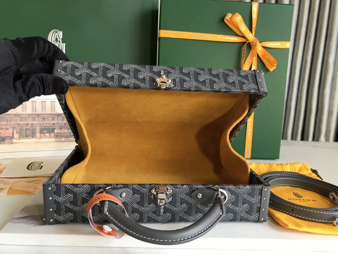 Goyard Grand Hotel Trunk Bag Black | eBay