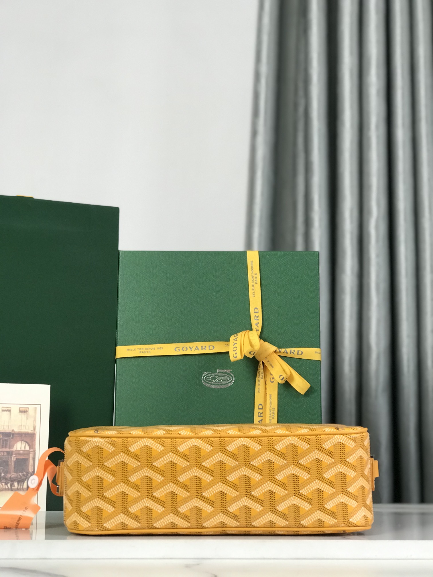 GOYARD Herringbone Cup Vert PM Shoulder Bag PVC yellow