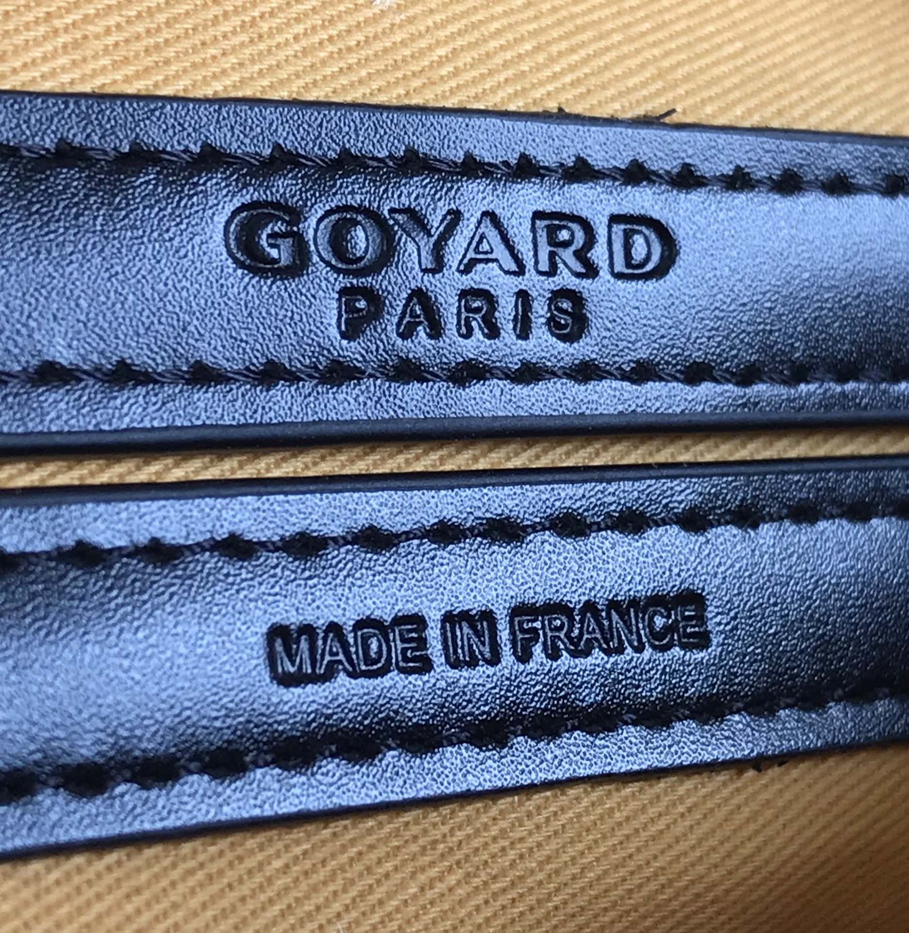 GOYARD Herringbone Cup Vert PM Shoulder Bag PVC black brown