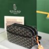 GOYARD Herringbone Cup Vert PM Shoulder Bag PVC black brown
