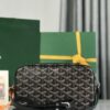 GOYARD Herringbone Cup Vert PM Shoulder Bag PVC black brown
