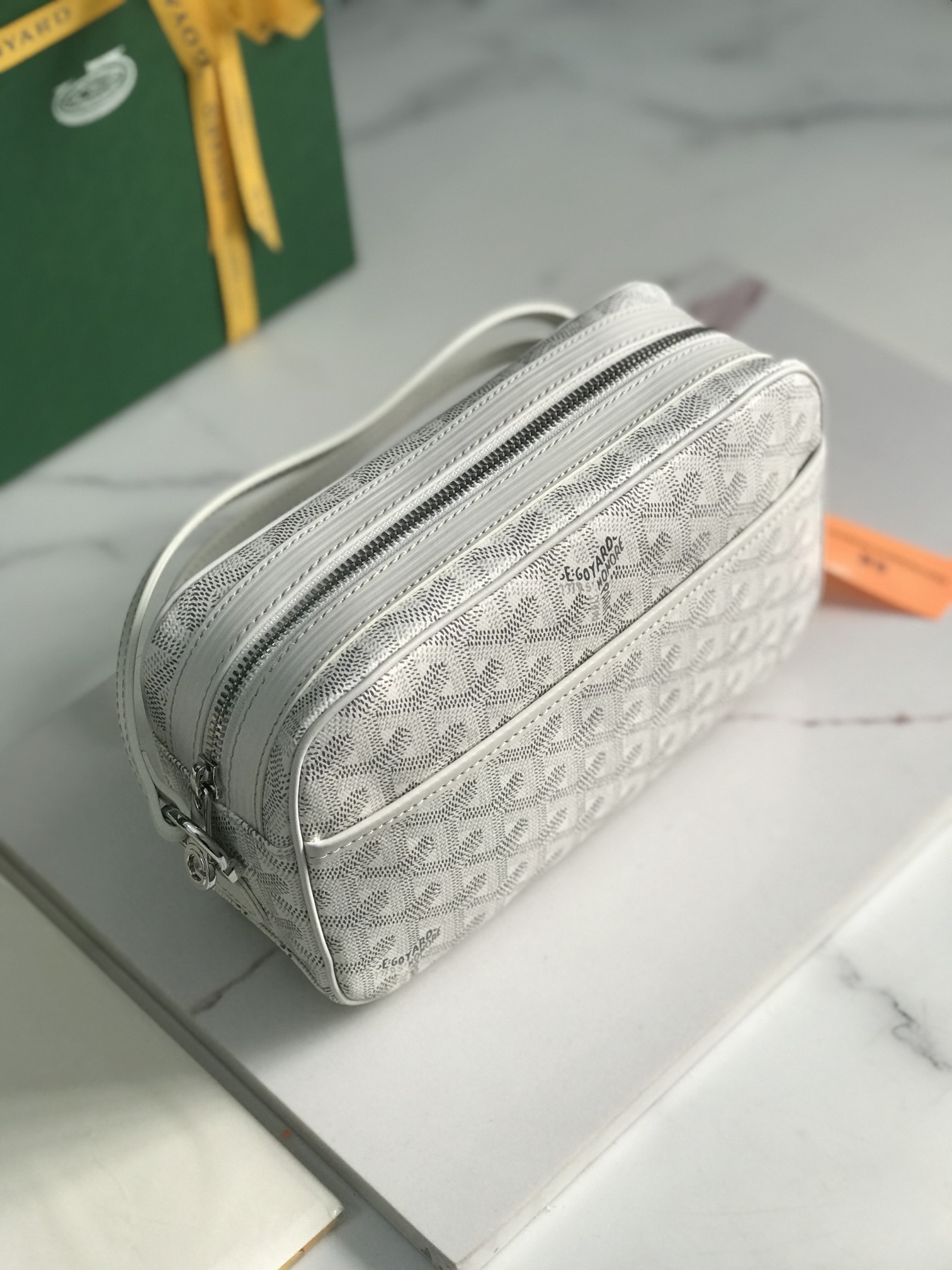 GOYARD Herringbone Cup Vert PM Shoulder Bag PVC brown