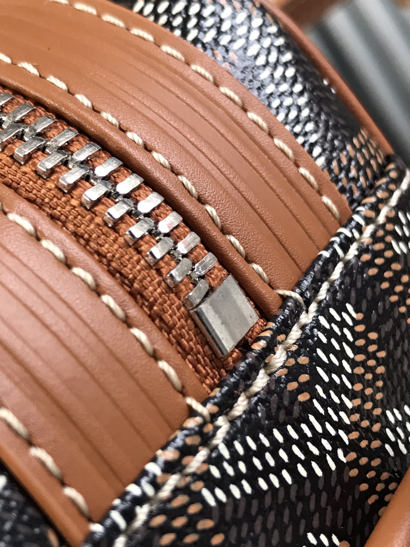 GOYARD Herringbone Cup Vert PM Shoulder Bag PVCbrown gray