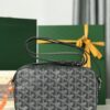 GOYARD Herringbone Cup Vert PM Shoulder Bag PVC black gray