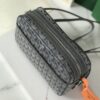 GOYARD Herringbone Cup Vert PM Shoulder Bag PVC black gray