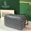 GOYARD Herringbone Cup Vert PM Shoulder Bag PVC black gray