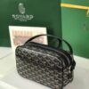 GOYARD Herringbone Cup Vert PM Shoulder Bag PVC black brown